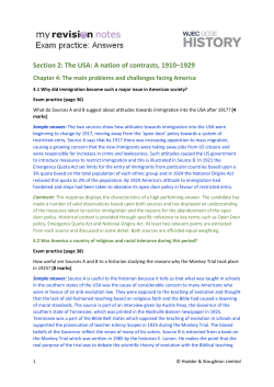 Section 2: The USA: A nation of contrasts, 1910