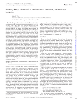 Humphry Davy, nitrous oxide, the Pneumatic Institution - AJP-Lung