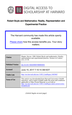 Steven Shapin - Digital Access to Scholarship at Harvard