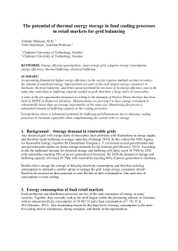 The potential of thermal energy storage in food cooling processes in