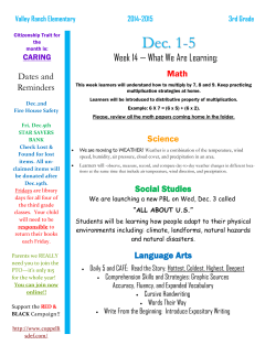 Dec. 1-5 - Coppell ISD
