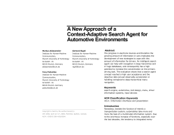 A New Approach of a Context-Adaptive Search Agent