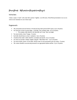 PowerPoint &ndash; Informative Presentation Project