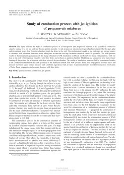 Study of combustion process with jet-ignition of propane