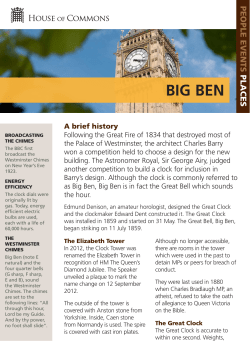 BIG BEN - Parliament UK