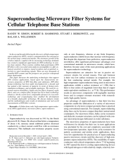 Superconducting Microwave Filter Systems for Cellular Telephone