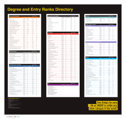 Degree and Entry Ranks Directory