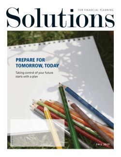 Fall 2015 - Manulife Solutions