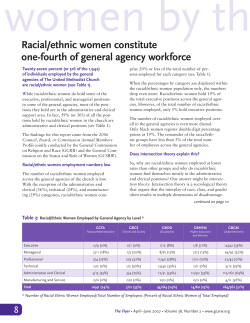 Racial/ethnic women constitute one