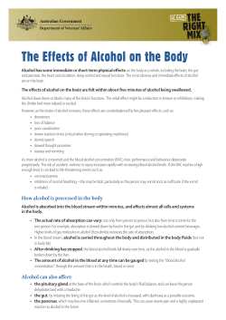 The Effects of Alcohol on the Body