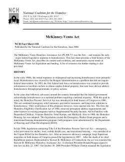 McKinney-Vento Act - National Coalition for the Homeless