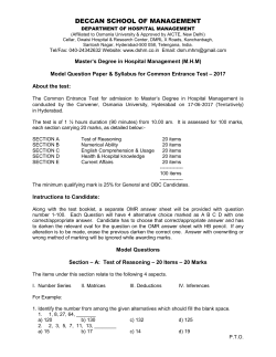 Model Question Paper