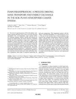 Evapotranspiration: A process driving mass transport and energy