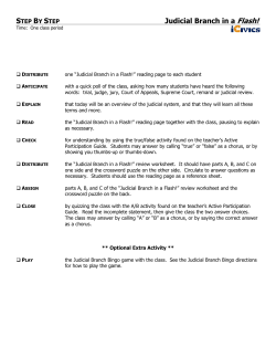 Judicial Branch in a Flash!