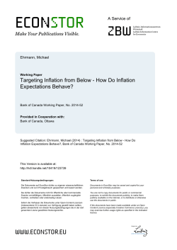 Targeting Inflation from Below - How Do Inflation Expectations
