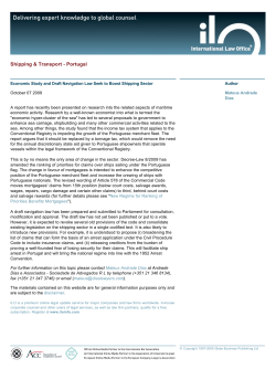 Economic Study and Draft Navigation Law Seek to Boost Shipping