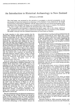 An Introduction to Historical Archaeology in New Zealand