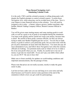 Those Darned Navigation Acts!