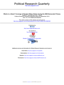 Gender Bias in the Media during the 2008 Primary