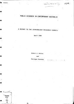 public disorder in contemporary australia