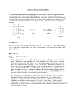 SAPONIFICATION (SOAP MAKING)