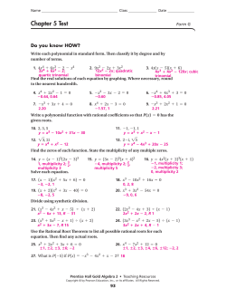 Review Answers - Gulfport School District
