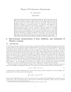 blackbody radiation experiment - University of San Diego Home Pages