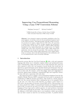 Improving Coq Propositional Reasoning Using a Lazy CNF