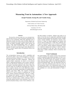 Measuring Trust in Automation: A New Approach