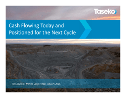 TD Securities Mining Conference January 2016