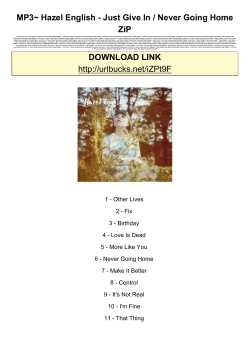 MP3~ Hazel English - Just Give In / Never Going