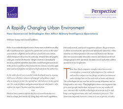 A Rapidly Changing Urban Environment
