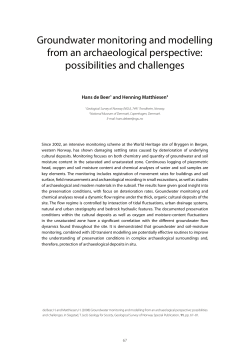 Groundwater monitoring and modelling from an archaeological