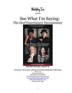 The Deaf Entertainers Documentary