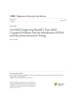 Got Mold? Improving Plaintiff`s Toxic Mold Causation Problems with