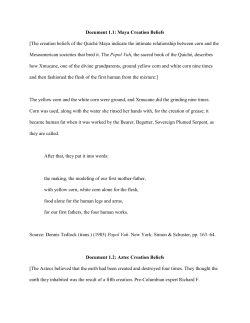 Document 1.1: Maya Creation Beliefs [The creation beliefs of the