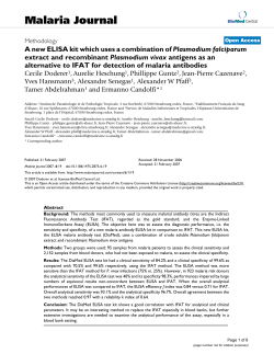 A new ELISA kit which uses a combination of Plasmodium