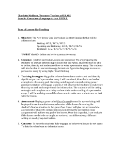 Four Corners Review for a Persuasive Essay