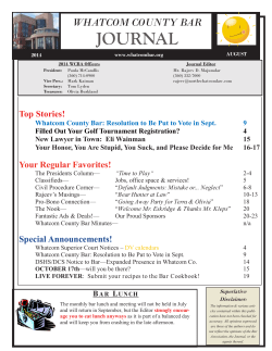 August - Whatcom County Bar Association