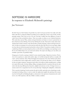 Softedge is Hardcore: In response to Elizabeth McIntosh`s paintings