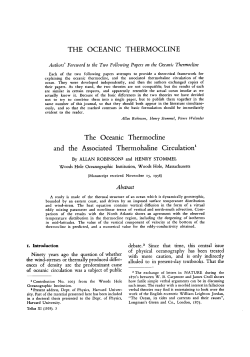 The Oceanic Thermocline and the Associated Thermohaline