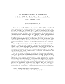 The Historical Amnesia of Samuel Alito