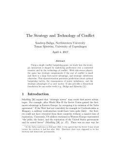 The Strategy and Technology of Conflict