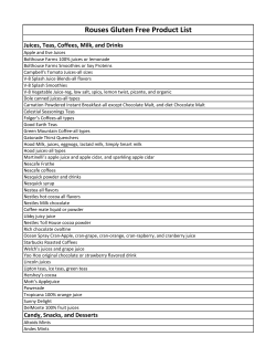 Rouses Gluten Free Product List