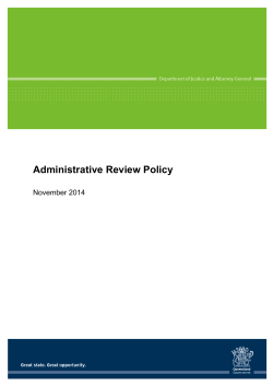 Administrative Review Policy - Department of Justice and Attorney
