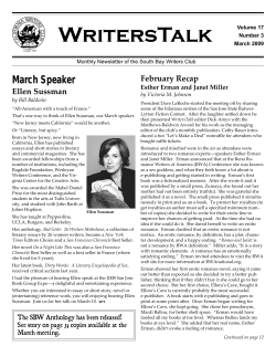 March - South Bay Writers