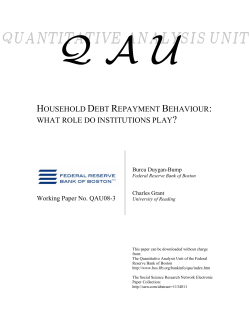 Household Debt Repayment Behaviour: What Role Do Institutions