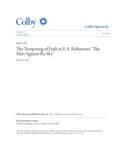 The Tempering of Faith in EA Robinson`s