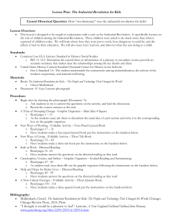 Lesson Plan: The Industrial Revolution for Kids Central Historical