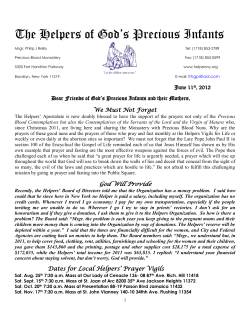 June 2012 - Helpers of God`s Precious Infants